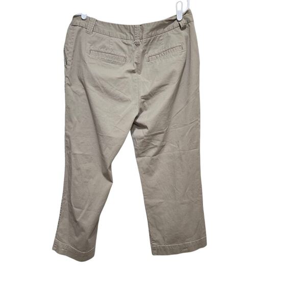 Merona Tan Ankle Crop Pants Women’s Size 12 Casual Office - Picture 2 of 8